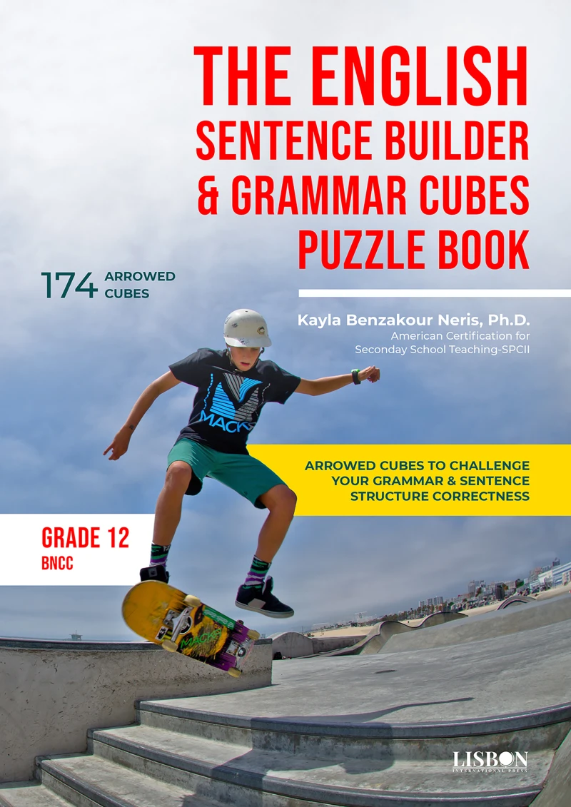Portada: The English Sentence Builder & Grammar Cubes Puzzle Book