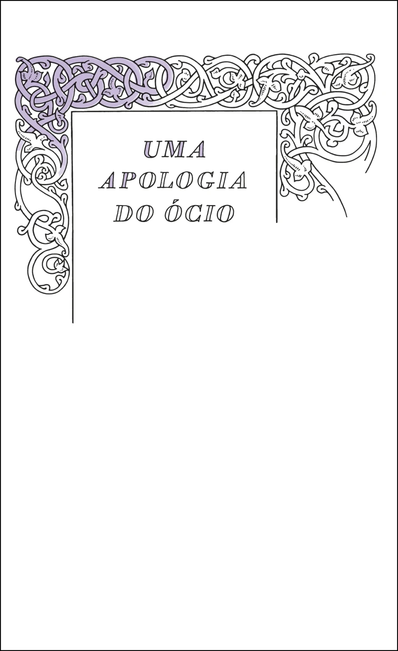 Portada: Uma Apologia do Ócio