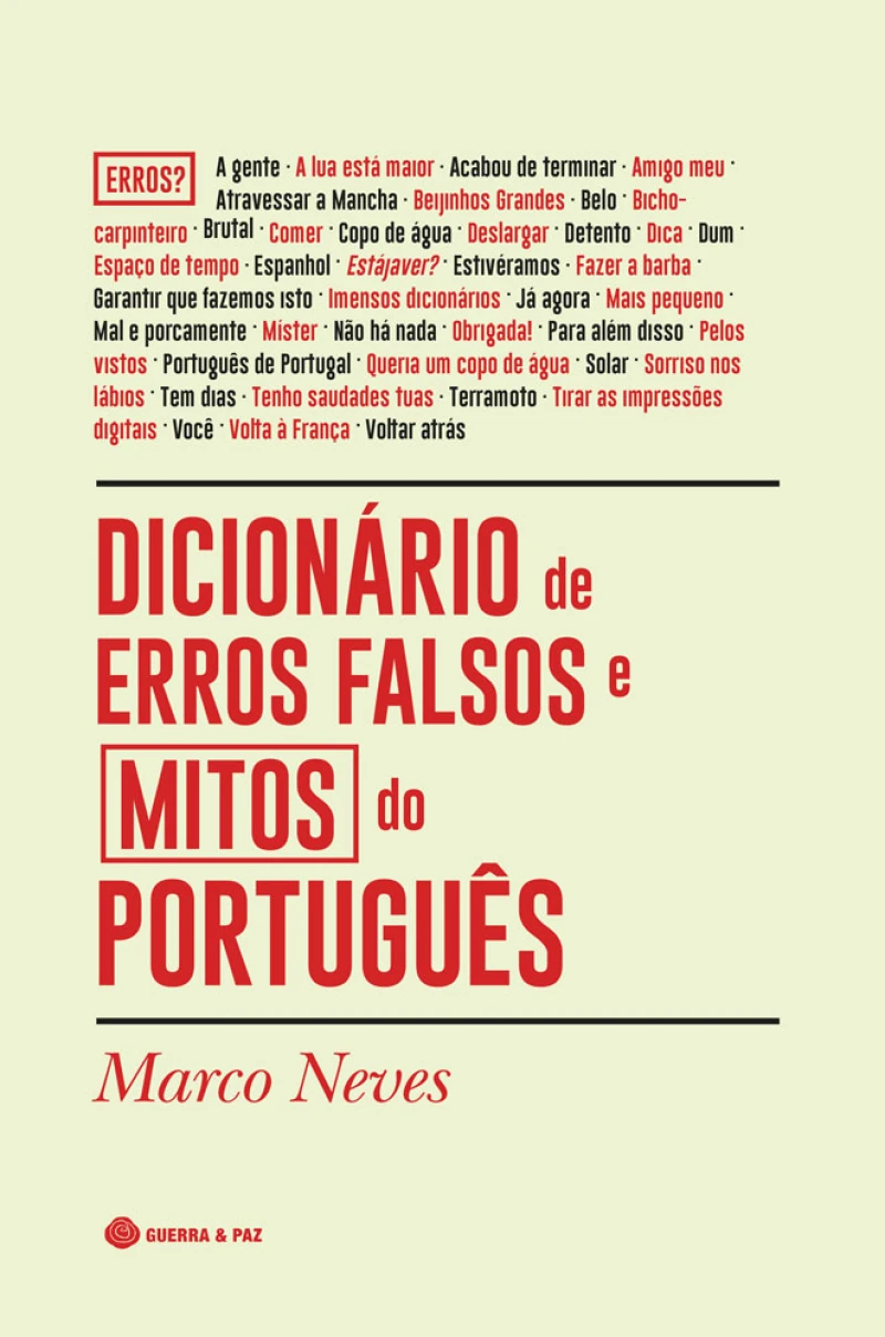 Portada: Dicionário de Erros Falsos e Mitos do Português
