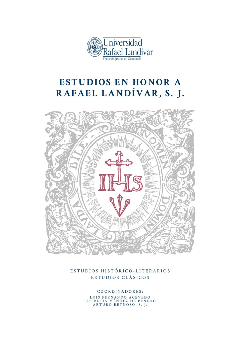 Portada: Estudios en honor a Rafael Landívar, S. J.
