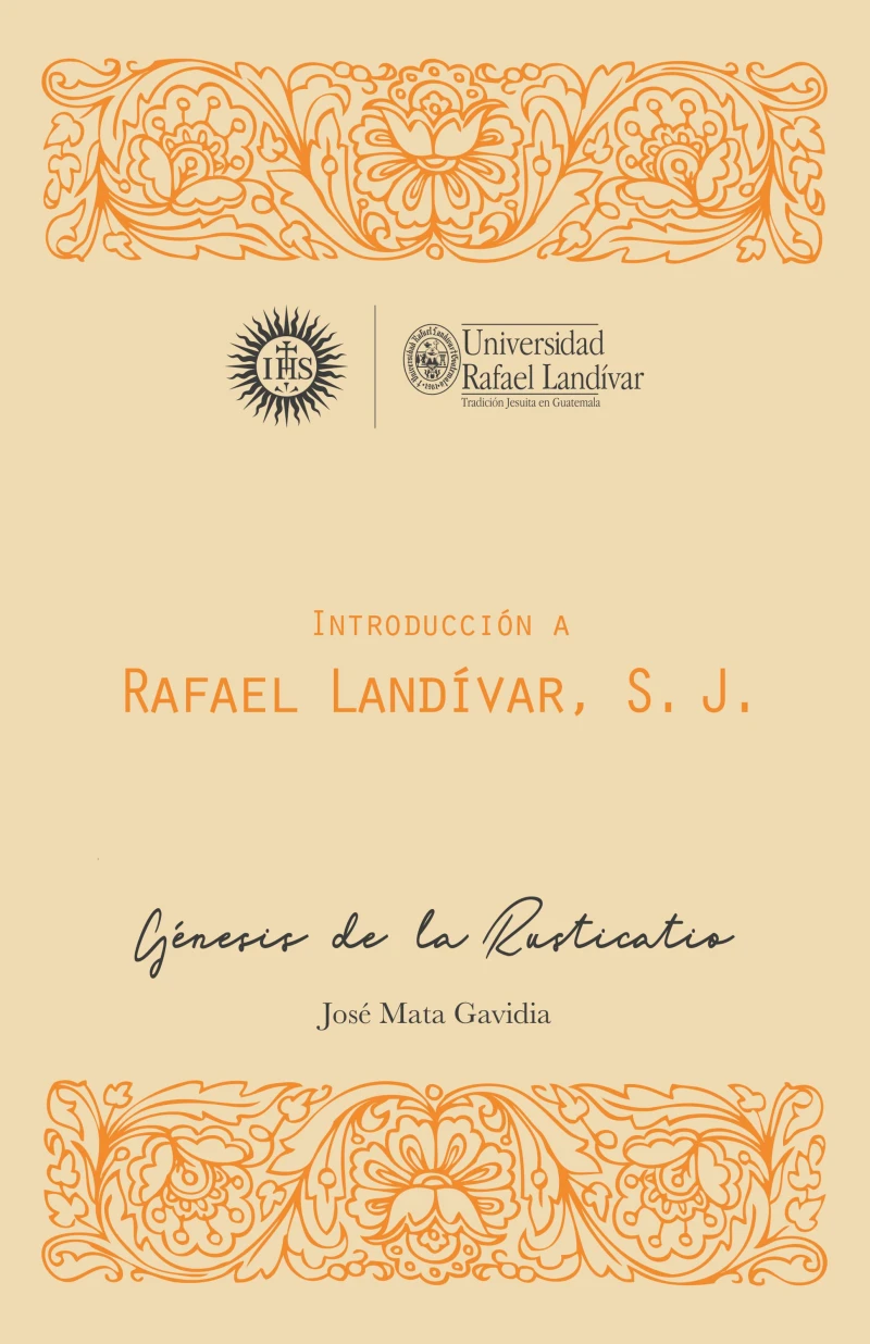 Portada: Introducción a Rafael Landívar, S. J