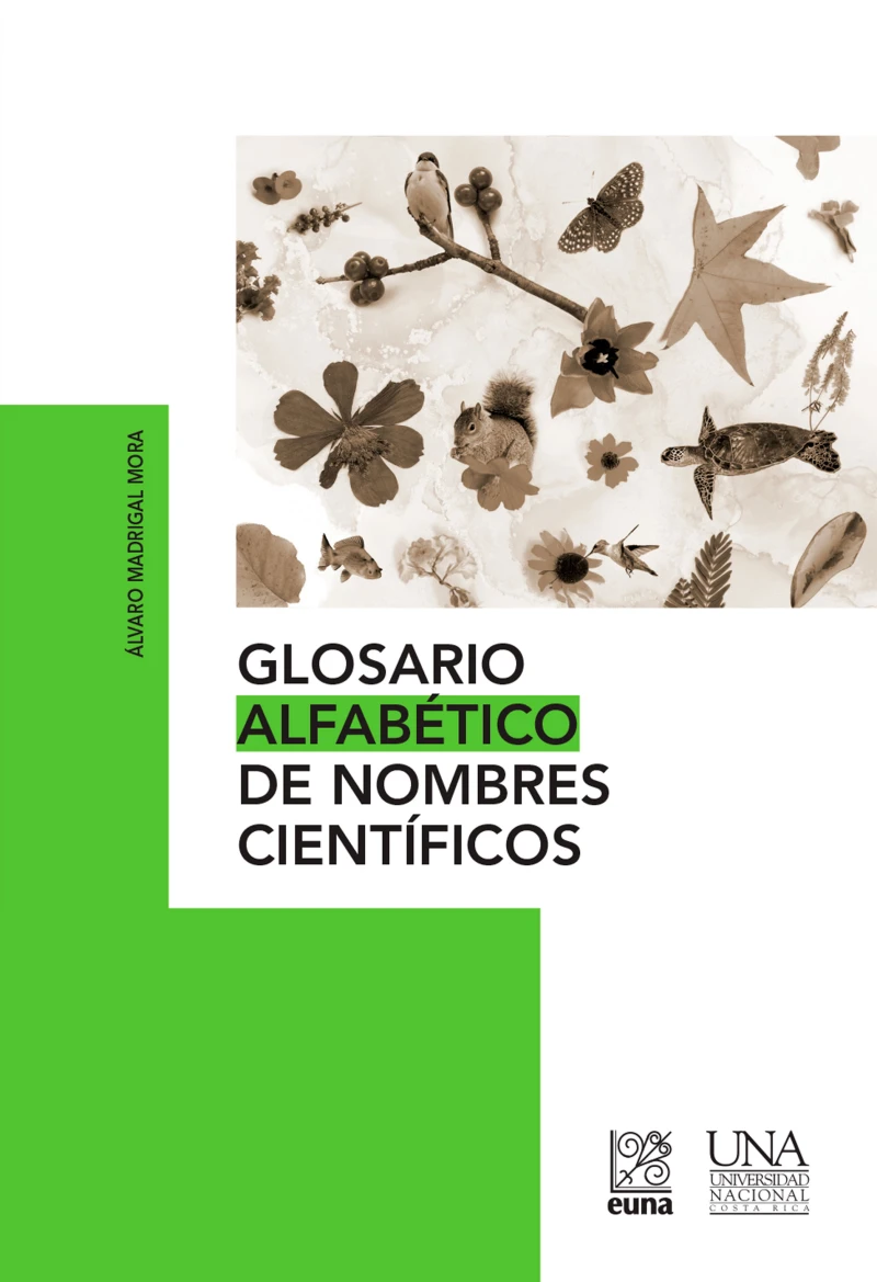 Portada: Glosario alfabético de nombres científicos