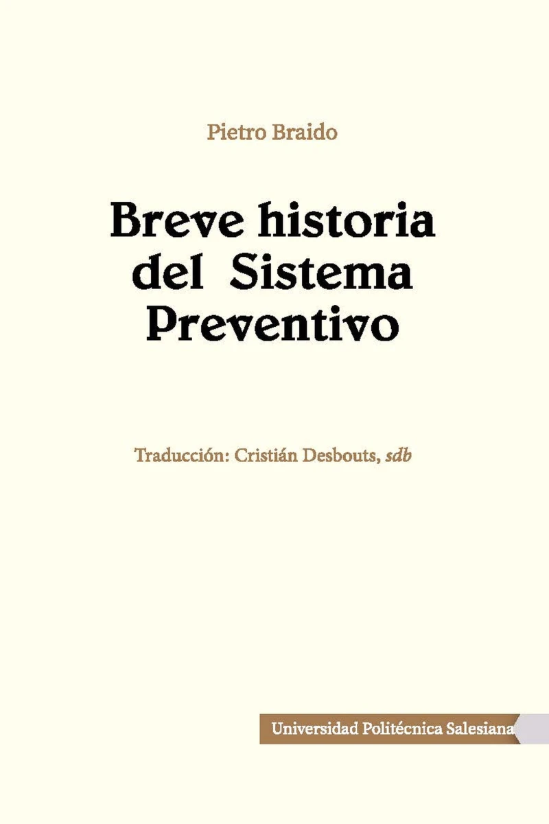 Portada: Breve historia del Sistema Preventivo