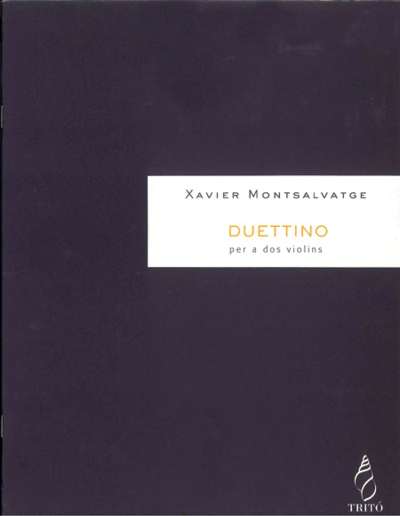 Portada: Duettino, de Xavier Montsalvatge