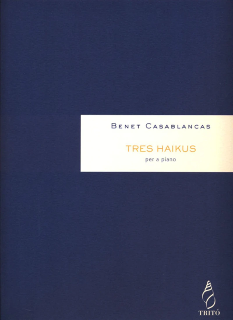Portada: Tres Haikus, per a piano