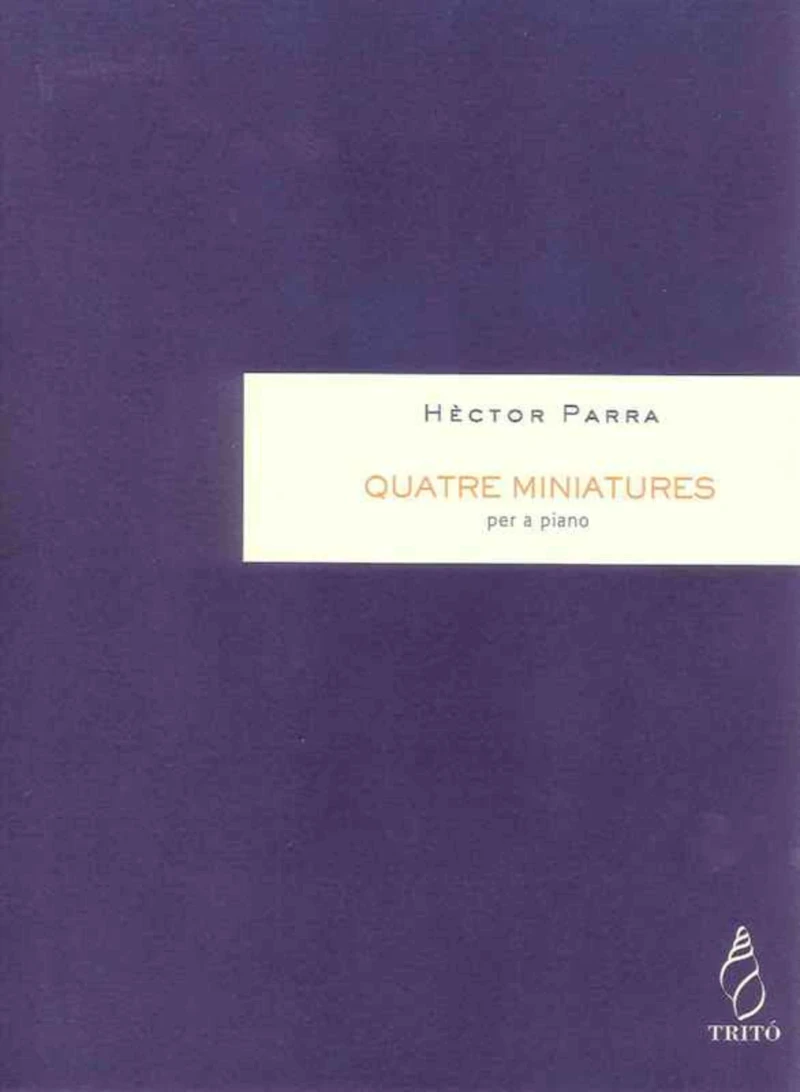 Portada: Quatre miniatures, per a piano
