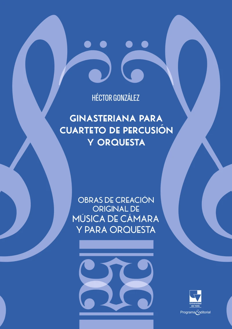 Portada: Ginasteriana para cuarteto de percusión y orquesta