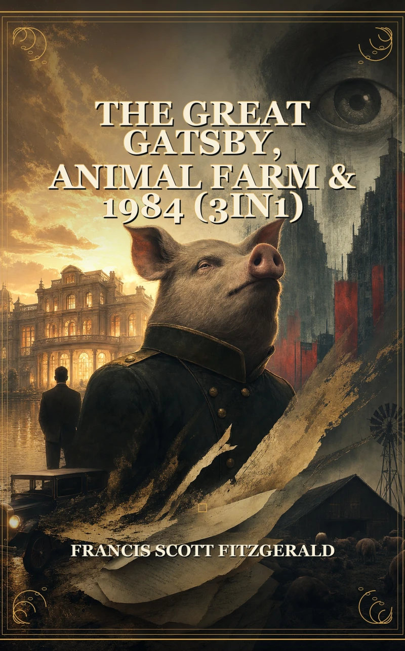 Portada: The Great Gatsby, Animal Farm & 1984 (3In1)