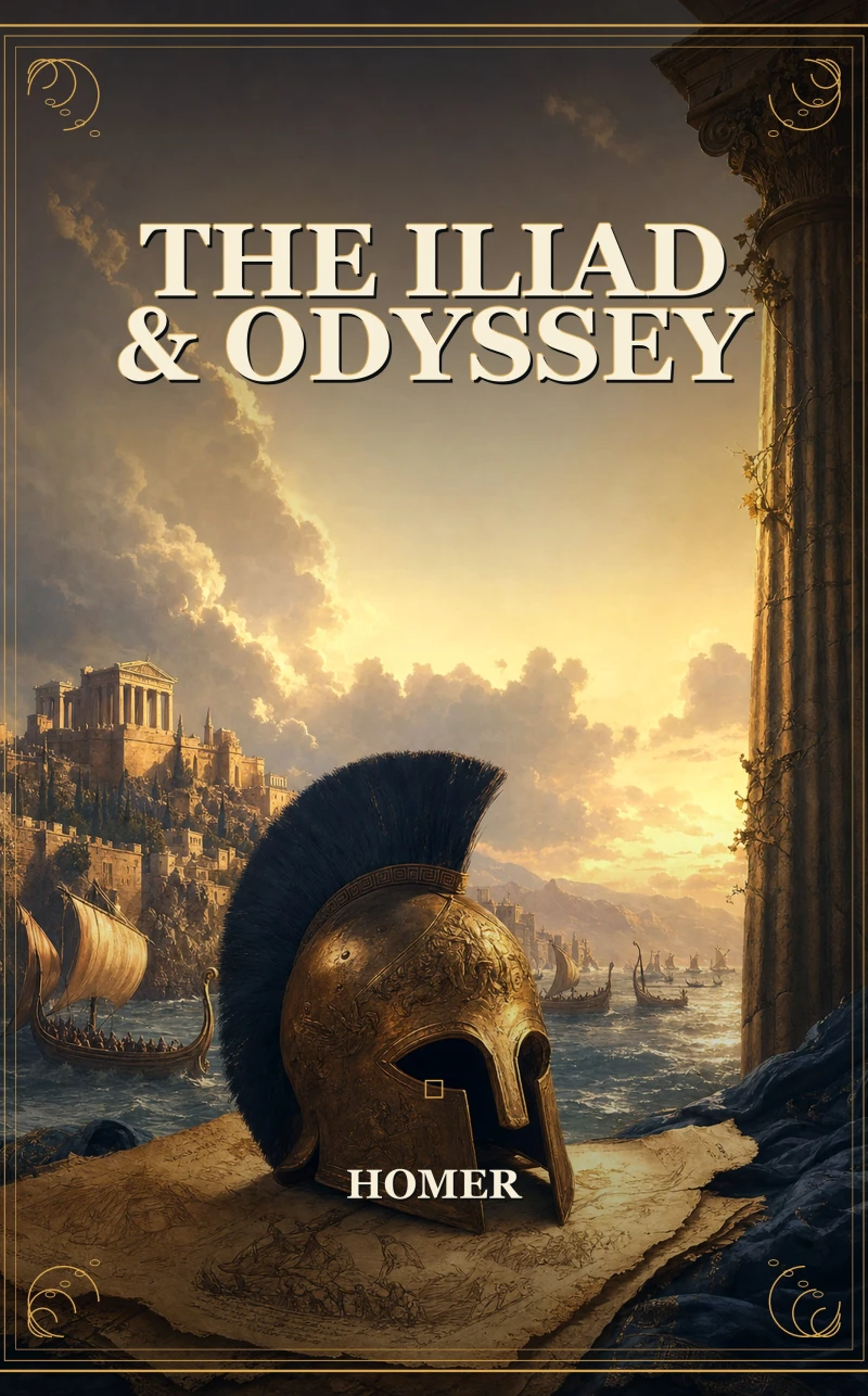 Portada: HOMER: The Iliad & The Odyssey