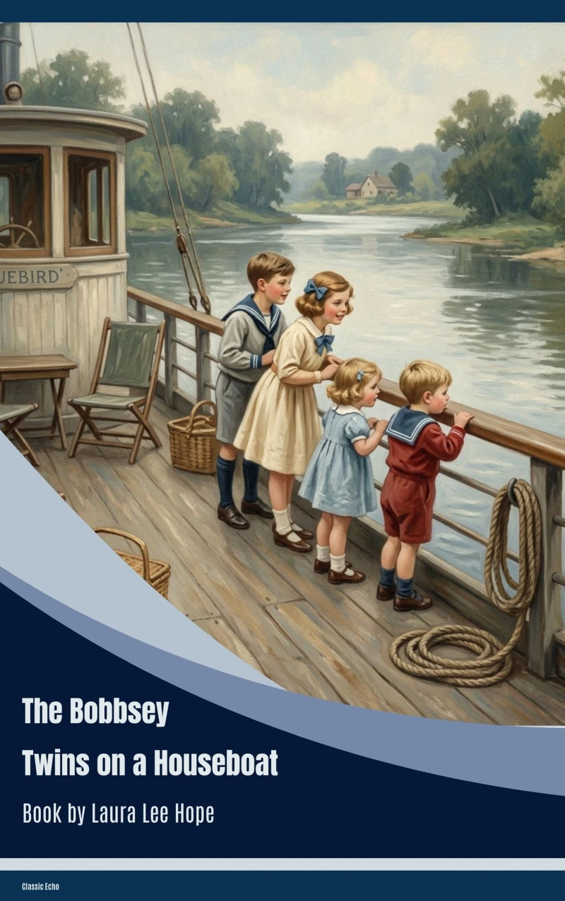 Portada: The Bobbsey Twins on a Houseboat