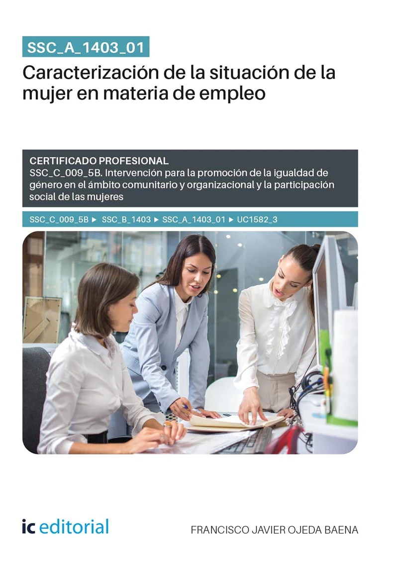 Portada: SSC_A_1403_01. Caracterización de la situación de la mujer en materia de empleo
