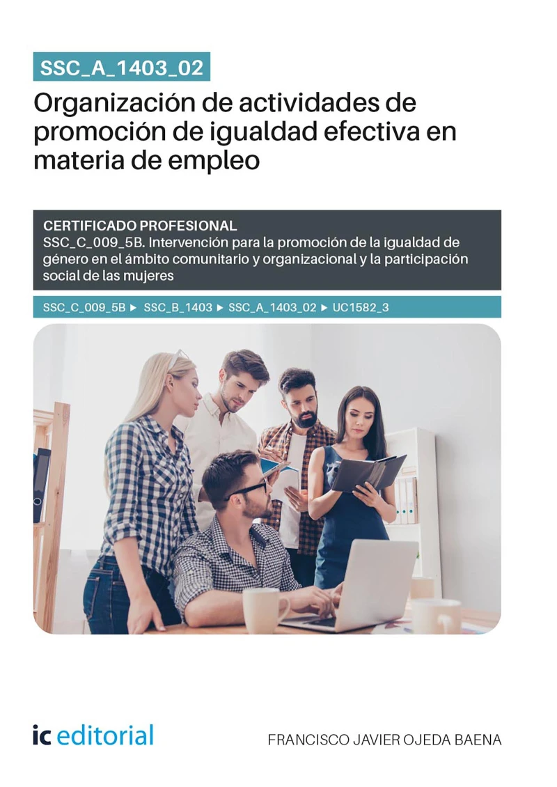 Portada: SSC_A_1403_02. Organización de actividades de promoción de igualdad efectiva en materia de empleo