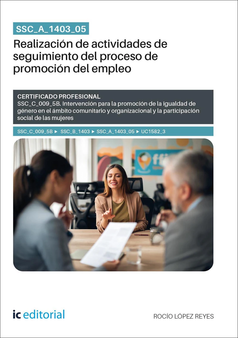 Portada: SSC_A_1403_05. Realización de actividades de seguimiento del proceso de promoción del empleo
