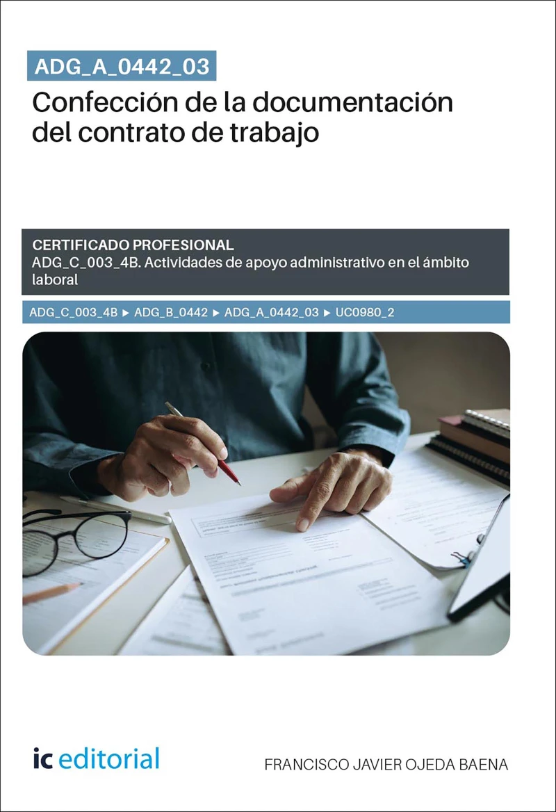 Portada: ADG_A_0442_03. Confección de la documentación del contrato de trabajo. ADG_C_003_4B