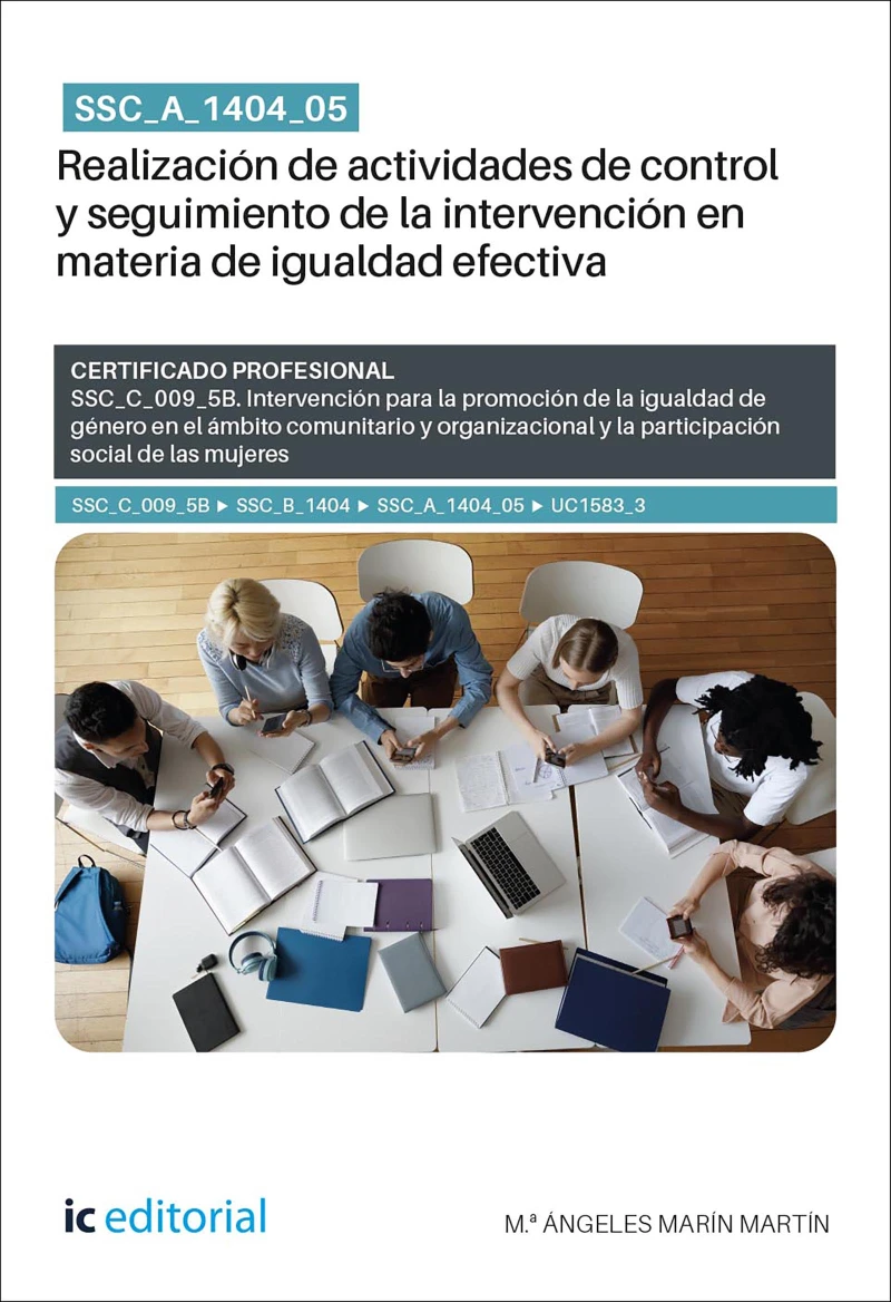 Portada: SSC_A_1404_05. Realización de actividades de control y seguimiento de la intervención en materia de igualdad efectiva. SSC_C_009_5B