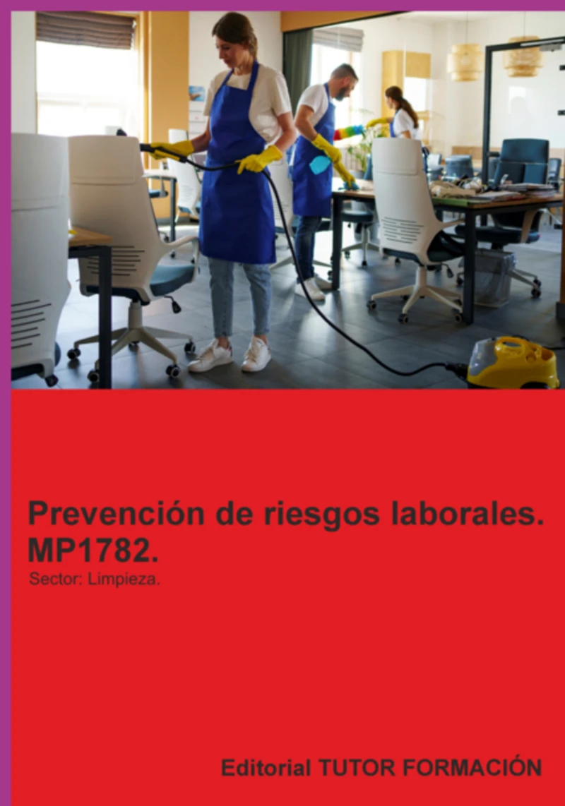 Portada: Prevención De Riesgos Laborales. Mp1782. Sector: Limpieza.
