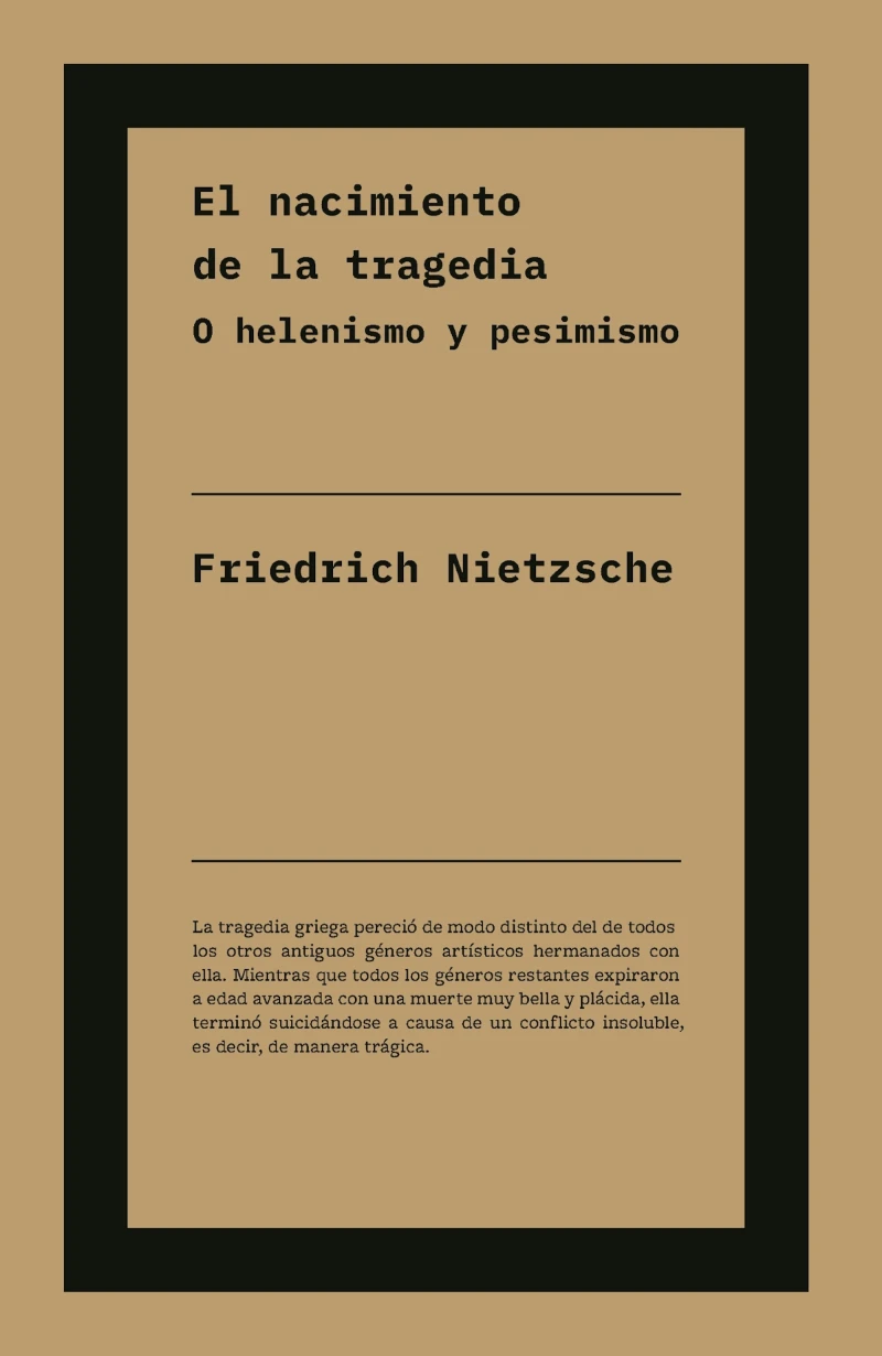 Portada: El nacimiento de la tragedia