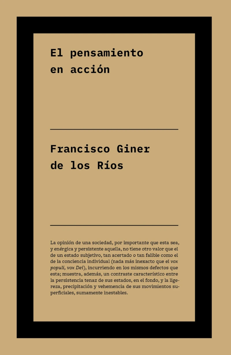 Portada: El pensamiento en acción