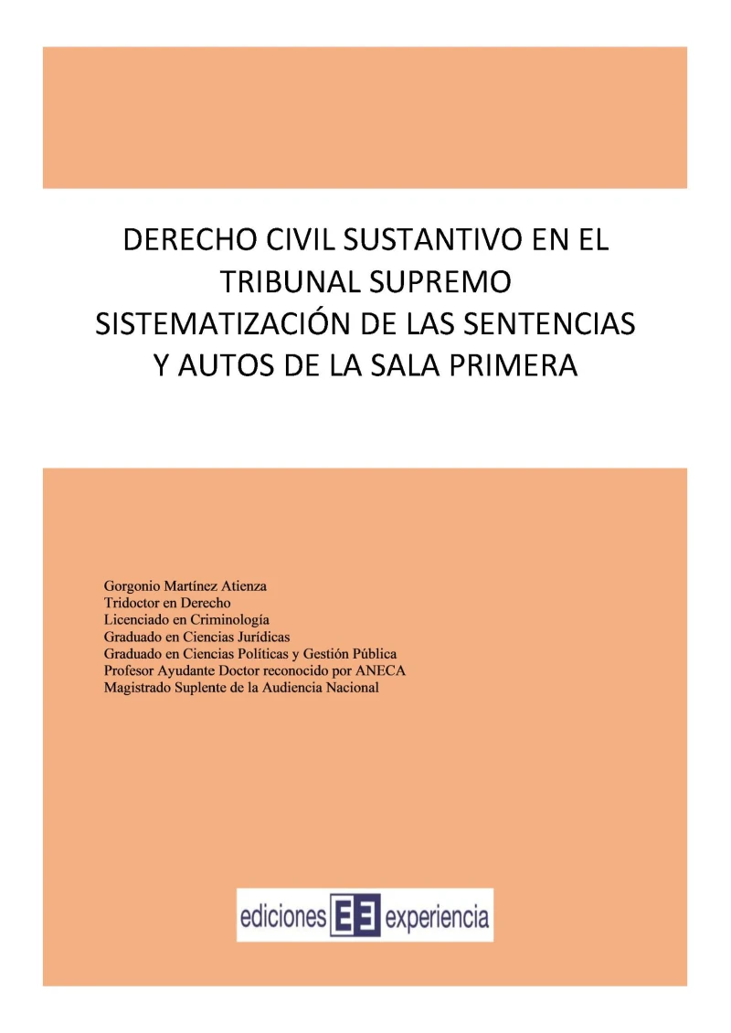 Portada: Derecho Civil Sustantivo en el Tribunal Supremo