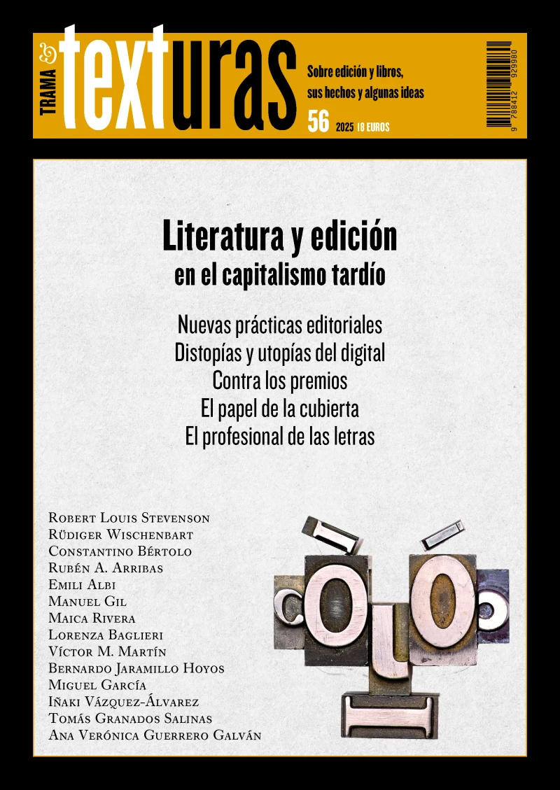 Portada: Texturas 56: Literatura y edición en el capitalismo tardío