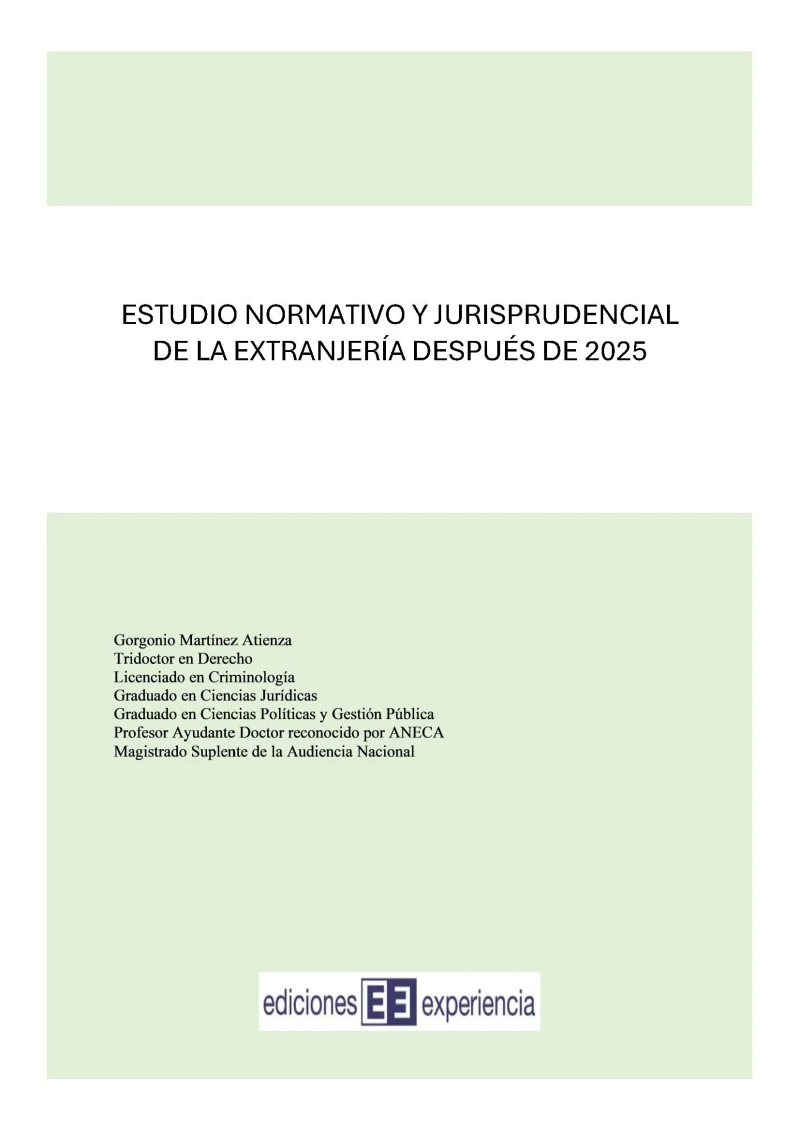 Portada: Estudio normativo y jurisprudencial de la extranjería después de 2015