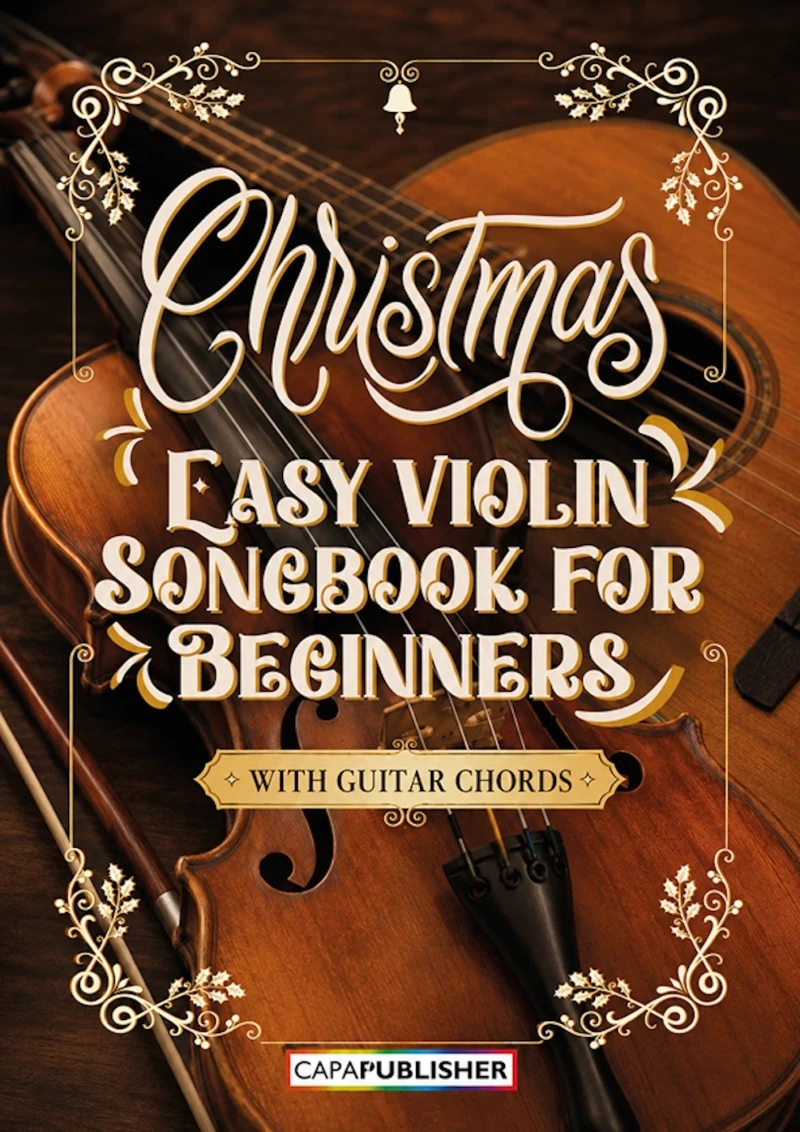 Portada: Easy Christmas Violin with guitar chords Songbook for Beginners