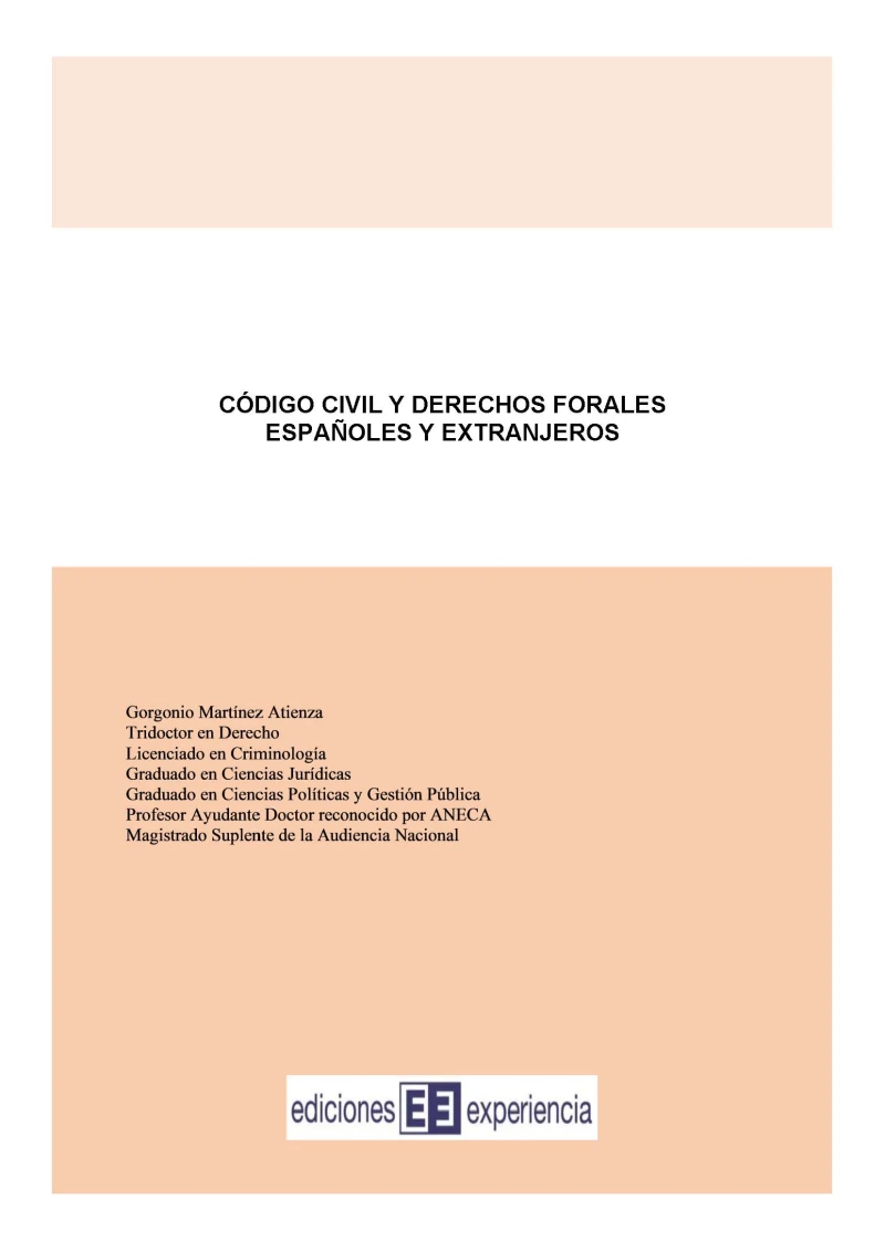 Portada: Código Civil y Derechos forales. Españoles y extranjeros