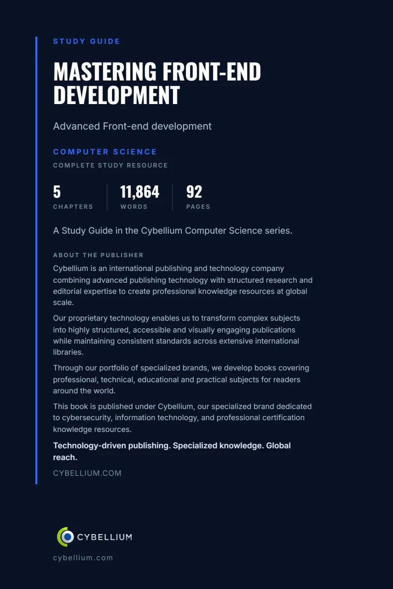 Portada: Mastering Front-end development