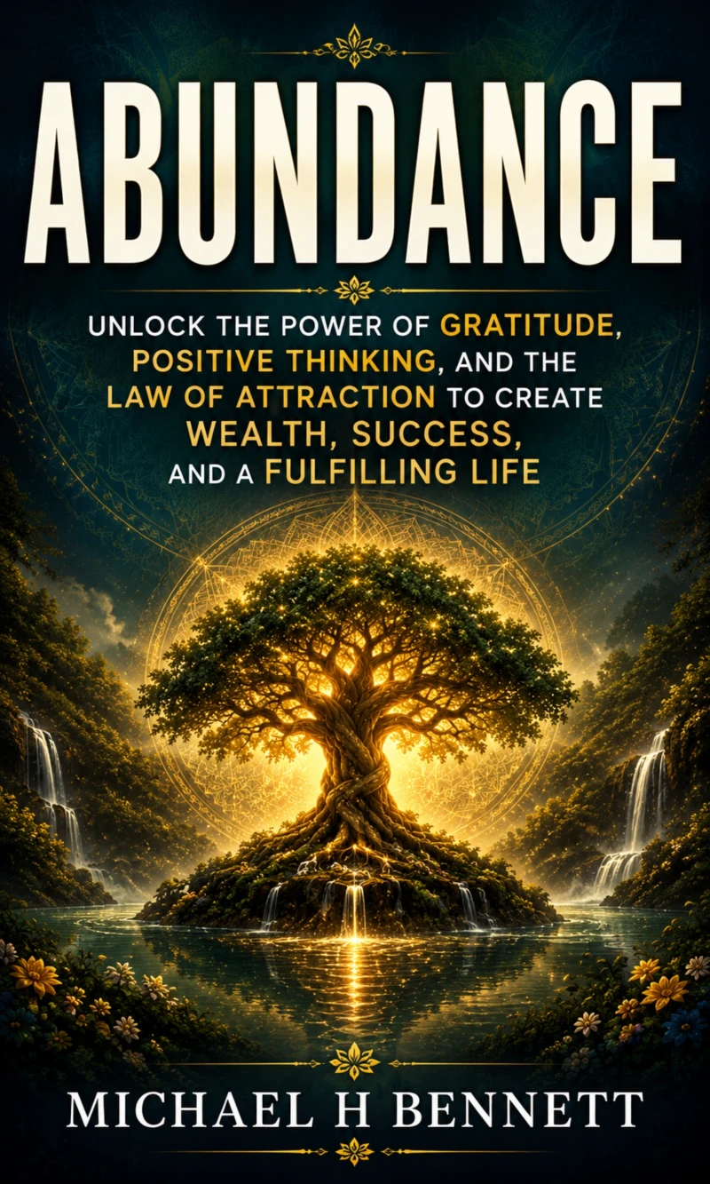 Portada: Abundance: Unlock the Power of Gratitude, Positive Thinking, and the Law of Attraction to Create Wealth, Success, and a Fulfilling Life