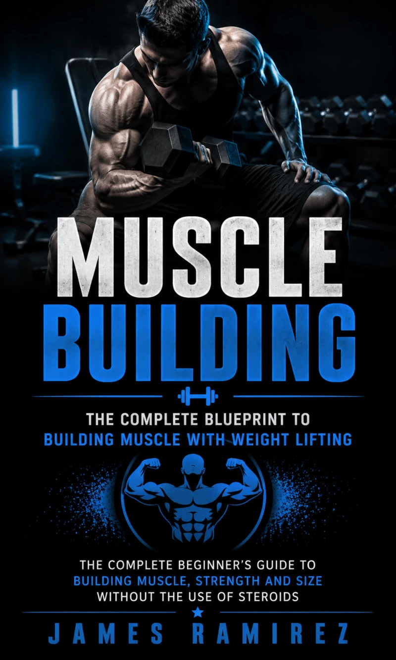 Portada: Muscle Building: The Complete Blueprint to Building Muscle With Weight Lifting (The Complete Beginner's Guide to Building Muscle, Strength and Size Without the Use of Steroids)