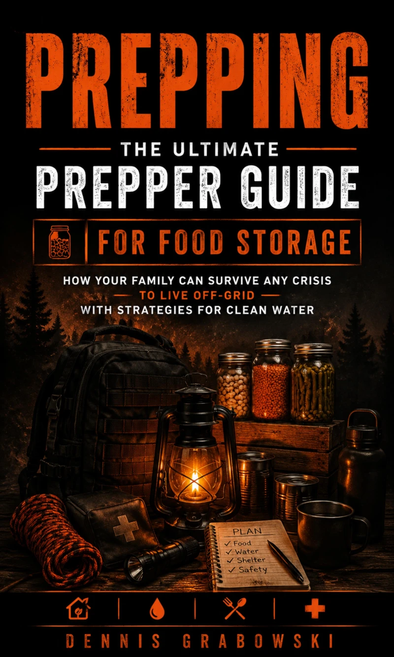Portada: Prepping: The Ultimate Prepper Guide for Food Storage (How Your Family Can Survive Any Crisis to Live Off-grid With Strategies for Clean Water)