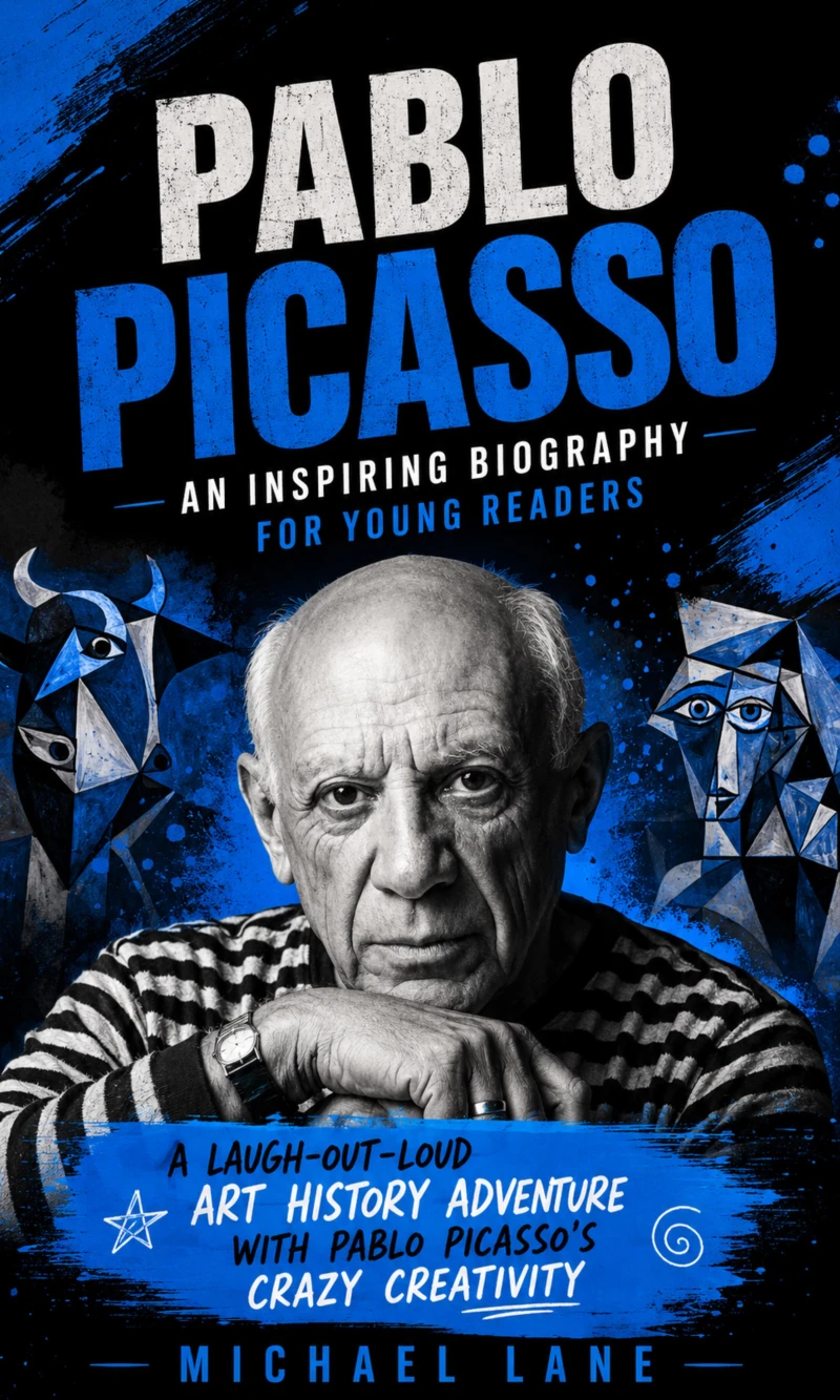 Portada: Pablo Picasso: An Inspiring Biography for Young Readers (A Laugh-out-loud Art History Adventure With Pablo Picasso’s Crazy Creativity)