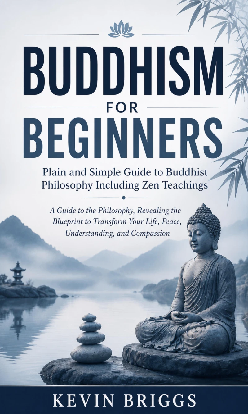 Portada: Buddhism for Beginners: Plain and Simple Guide to Buddhist Philosophy Including Zen Teachings (A Guide to the Philosophy, Revealing the Blueprint to Transform Your Life, Peace, Understanding, and Compassion)