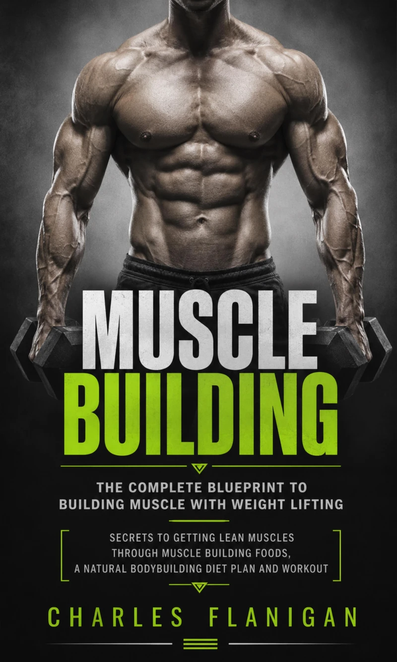 Portada: Muscle Building: The Complete Blueprint to Building Muscle with Weight Lifting (Secrets to Getting Lean Muscles Through Muscle Building Foods, a Natural Bodybuilding Diet Plan and Workout)
