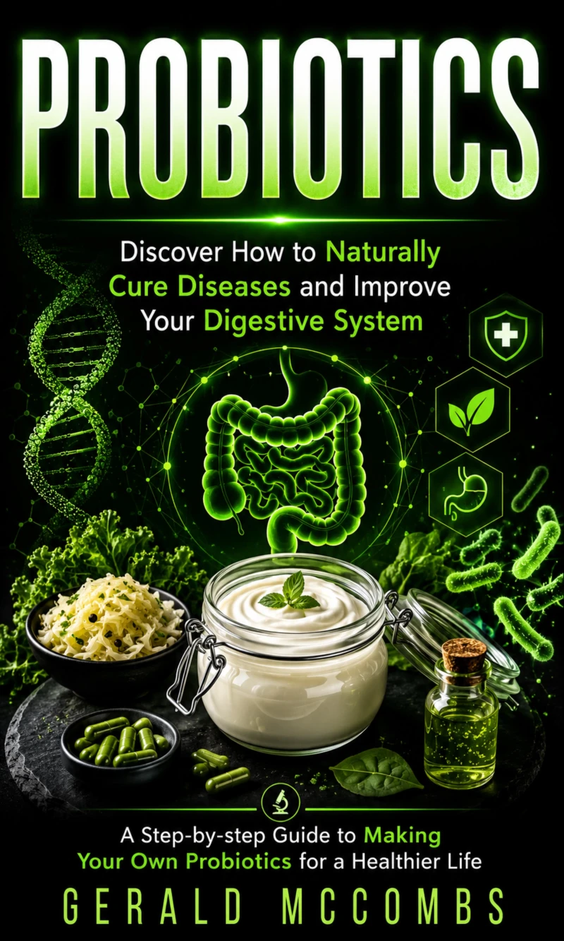 Portada: Probiotics: Discover How to Naturally Cure Diseases and Improve Your Digestive System (A Step-by-step Guide to Making Your Own Probiotics for a Healthier Life)