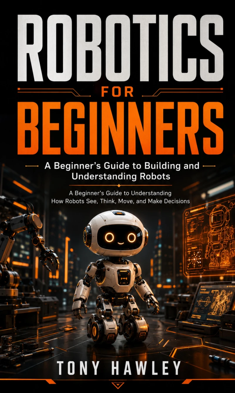 Portada: Robotics for Beginners: A Beginner’s Guide to Building and Understanding Robots (A Beginner's Guide to Understanding How Robots See, Think, Move, and Make Decisions)
