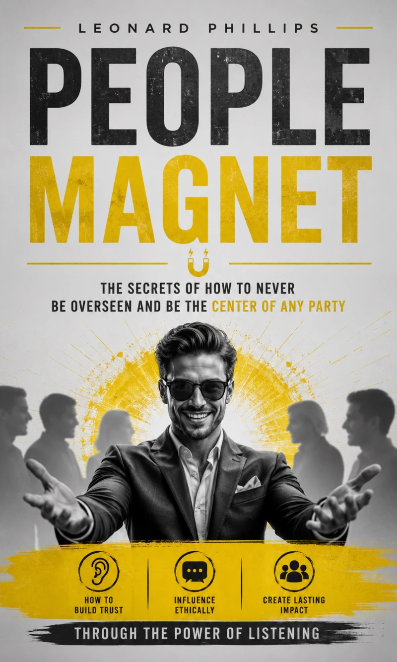 Portada: People Magnet: The Secrets of How to Never Be Overseen and Be the Center of Any Party (How to Build Trust, Influence Ethically, and Create Lasting Impact Through the Power of Listening)