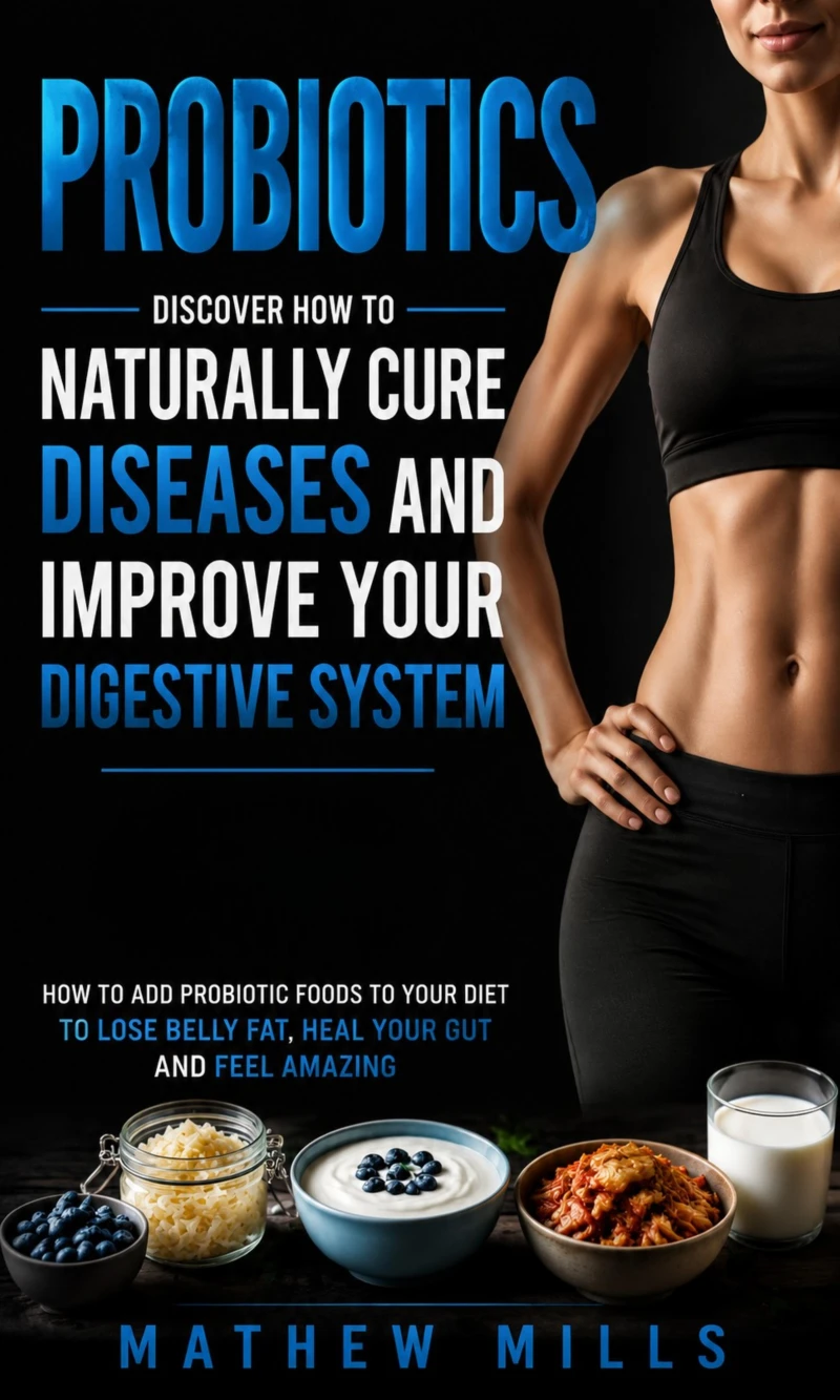 Portada: Probiotics: Discover How to Naturally Cure Diseases and Improve Your Digestive System (How to Add Probiotic Foods to Your Diet to Lose Belly Fat, Heal Your Gut and Feel Amazing)