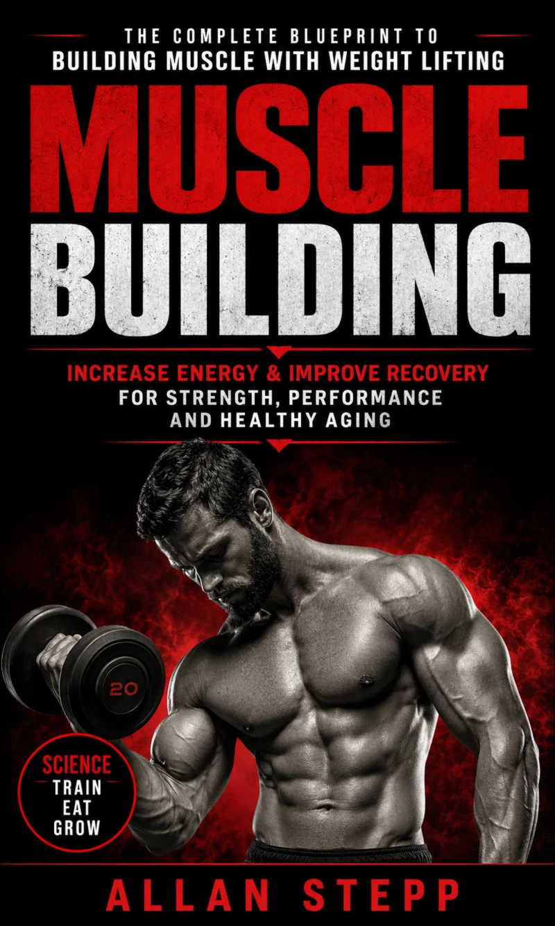 Portada: Muscle Building: Increase Energy & Improve Recovery for Strength, Performance and Healthy Aging (The Complete Blueprint to Building Muscle With Weight Lifting)