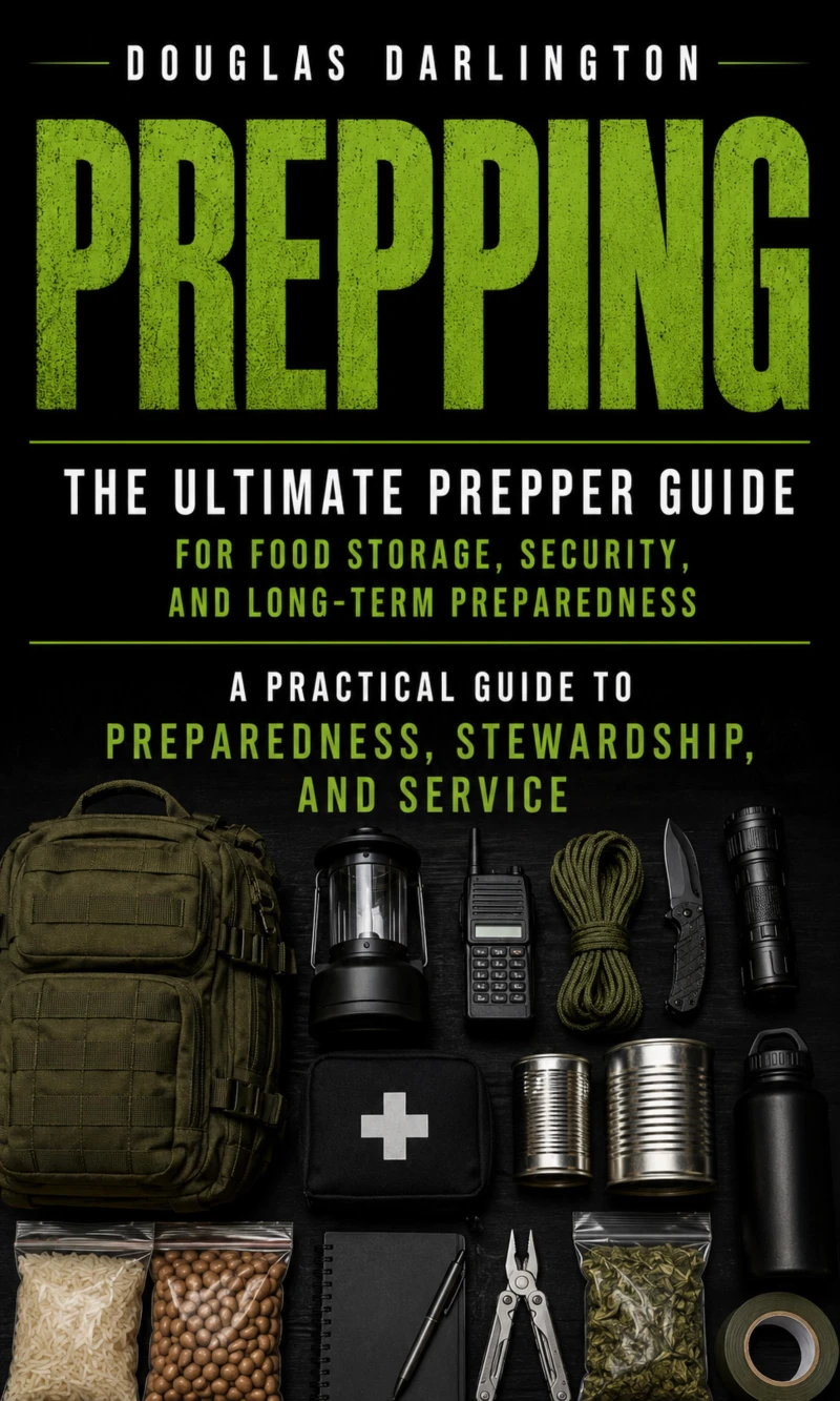 Portada: Prepping: The Ultimate Prepper Guide for Food Storage, Security, and Long-term Preparedness (A Practical Guide to Preparedness, Stewardship, and Service)