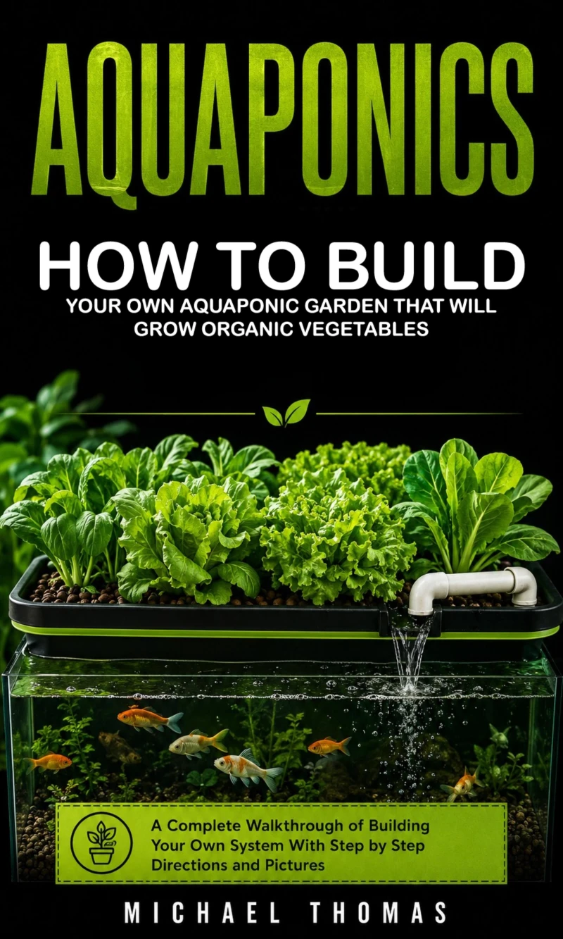 Portada: Aquaponics: How to Build Your Own Aquaponic Garden That Will Grow Organic Vegetables (A Complete Walkthrough of Building Your Own System With Step by Step Directions and Pictures)