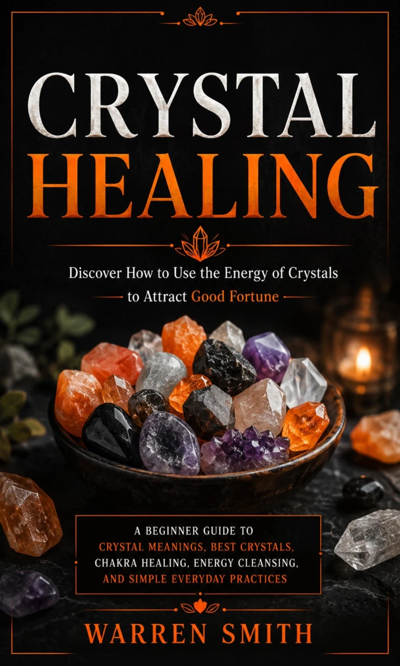 Portada: Crystal Healing: Discover How to Use the Energy of Crystals to Attract Good Fortune (A Beginner Guide to Crystal Meanings, Best Crystals, Chakra Healing, Energy Cleansing, and Simple Everyday Practices)