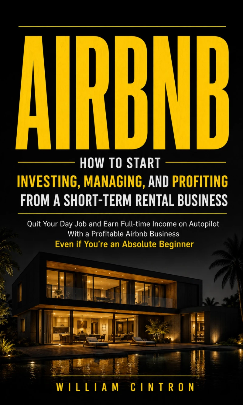 Portada: Airbnb: How to Start Investing, Managing, and Profiting From a Short-term Rental Busine (Quit Your Day Job and Earn Full-time Income on Autopilot With a Profitable Airbnb Business Even if You’re an Absolute Beginner)