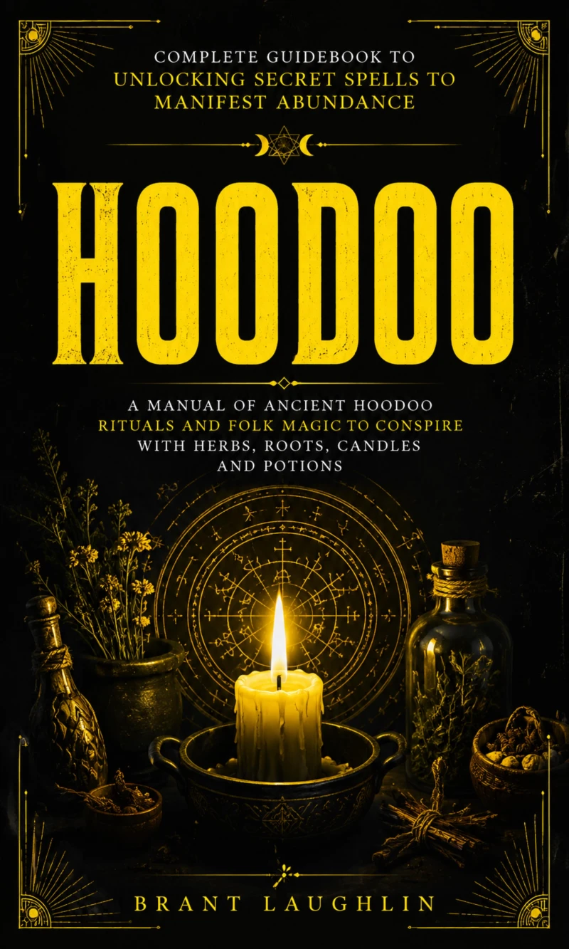 Portada: Hoodoo: Complete Guidebook to Unlocking Secret Spells to Manifest Abundance (A Manual of Ancient Hoodoo Rituals and Folk Magic to Conspire With Herbs, Roots, Candles and Potions)
