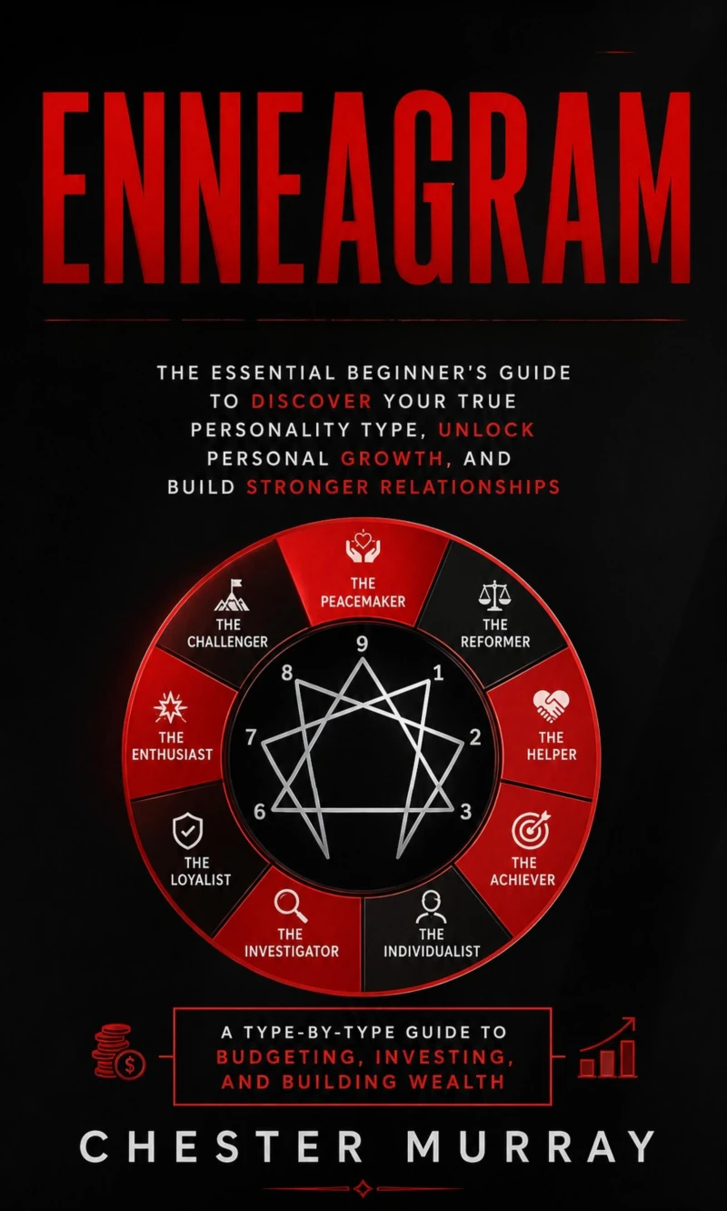 Portada: Enneagram: A Type-by-type Guide to Budgeting, Investing, and Building Wealth (The Essential Beginner's Guide to Discover Your True Personality Type, Unlock Personal Growth, and Build Stronger Relationships)