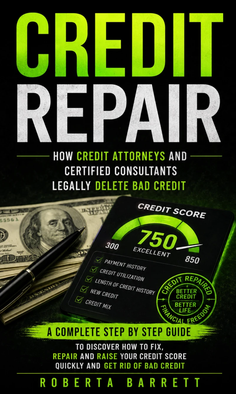 Portada: Credit Repair: How Credit Attorneys and Certified Consultants Legally Delete Bad Credit (A Complete Step by Step Guide to Discover How to Fix, Repair and Raise Your Credit Score Quickly and Get Rid of Bad Credit)