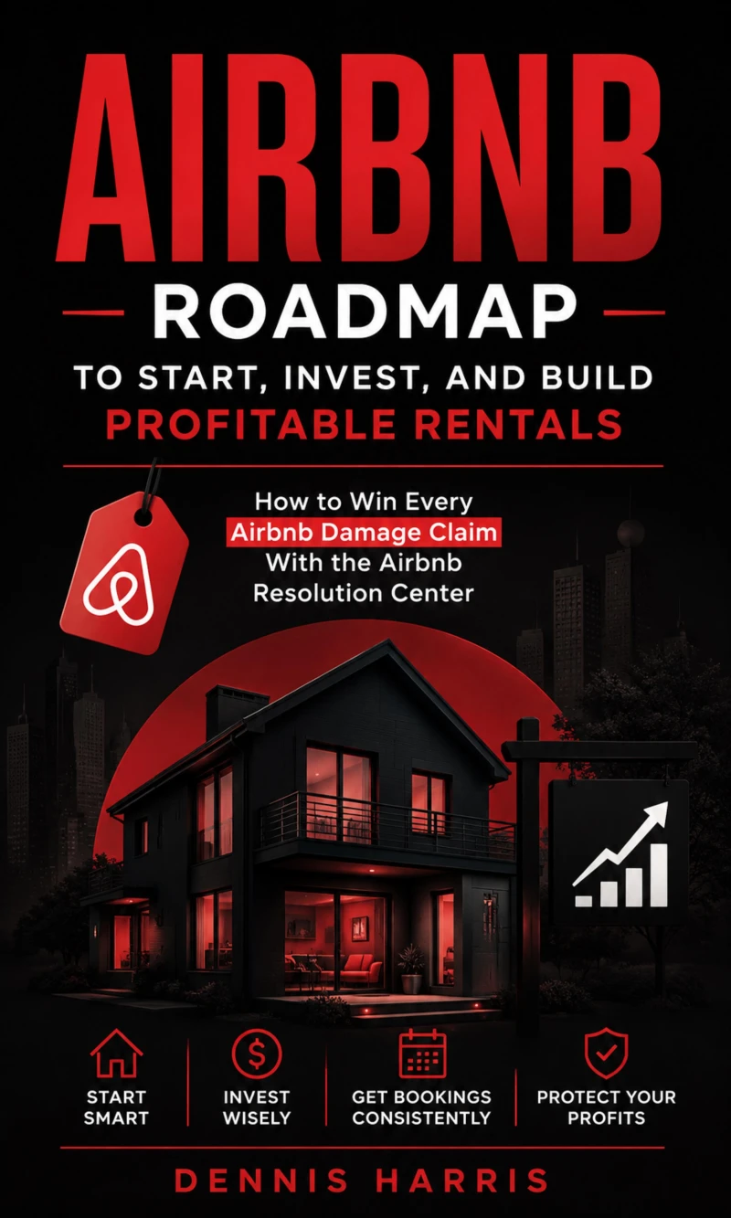 Portada: Airbnb: Roadmap to Start, Invest, and Build Profitable Rentals (How to Win Every Airbnb Damage Claim With the Airbnb Resolution Center)