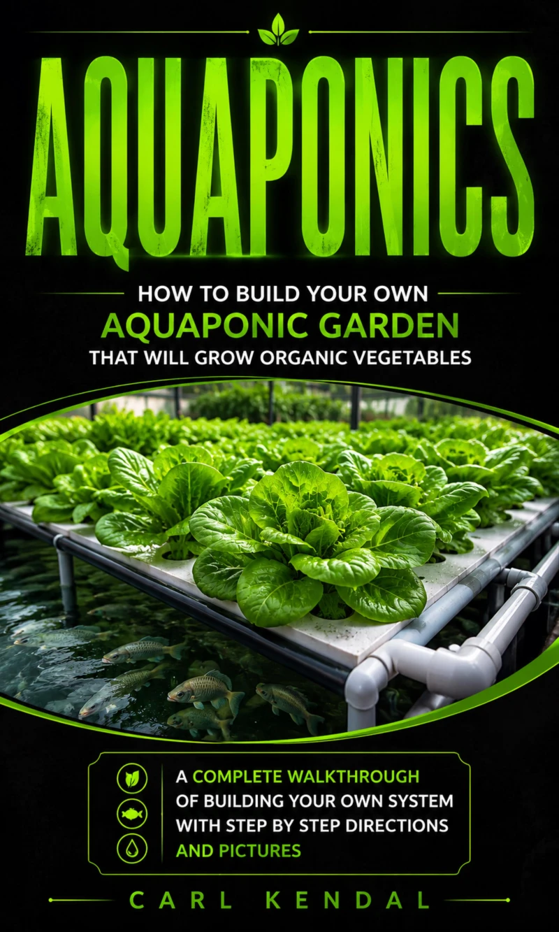 Portada: Aquaponics: How to Build Your Own Aquaponic Garden That Will Grow Organic Vegetables (A Complete Walkthrough of Building Your Own System With Step by Step Directions and Pictures)
