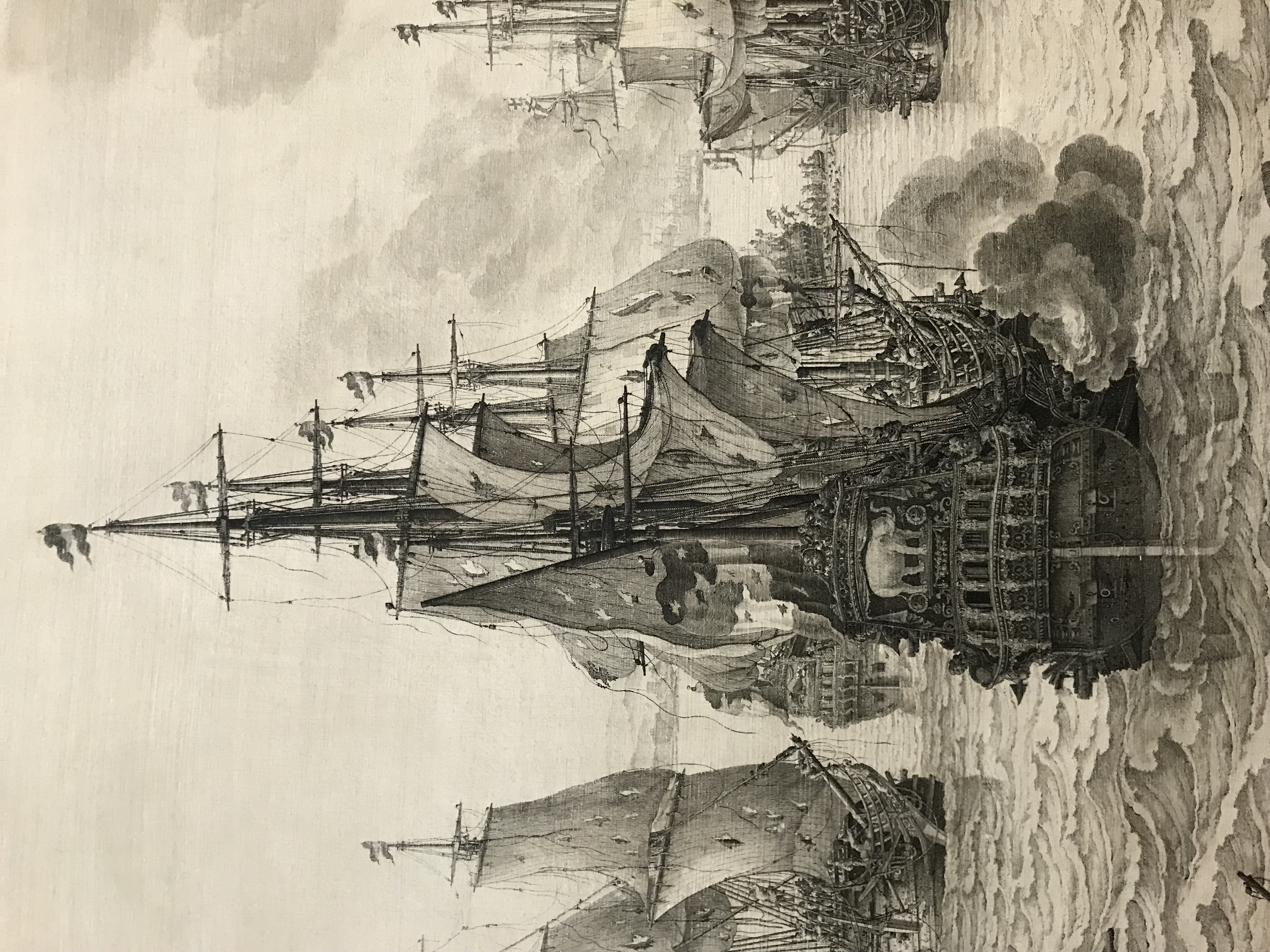 very small portion of The Battle of Livorne by Veide 1659