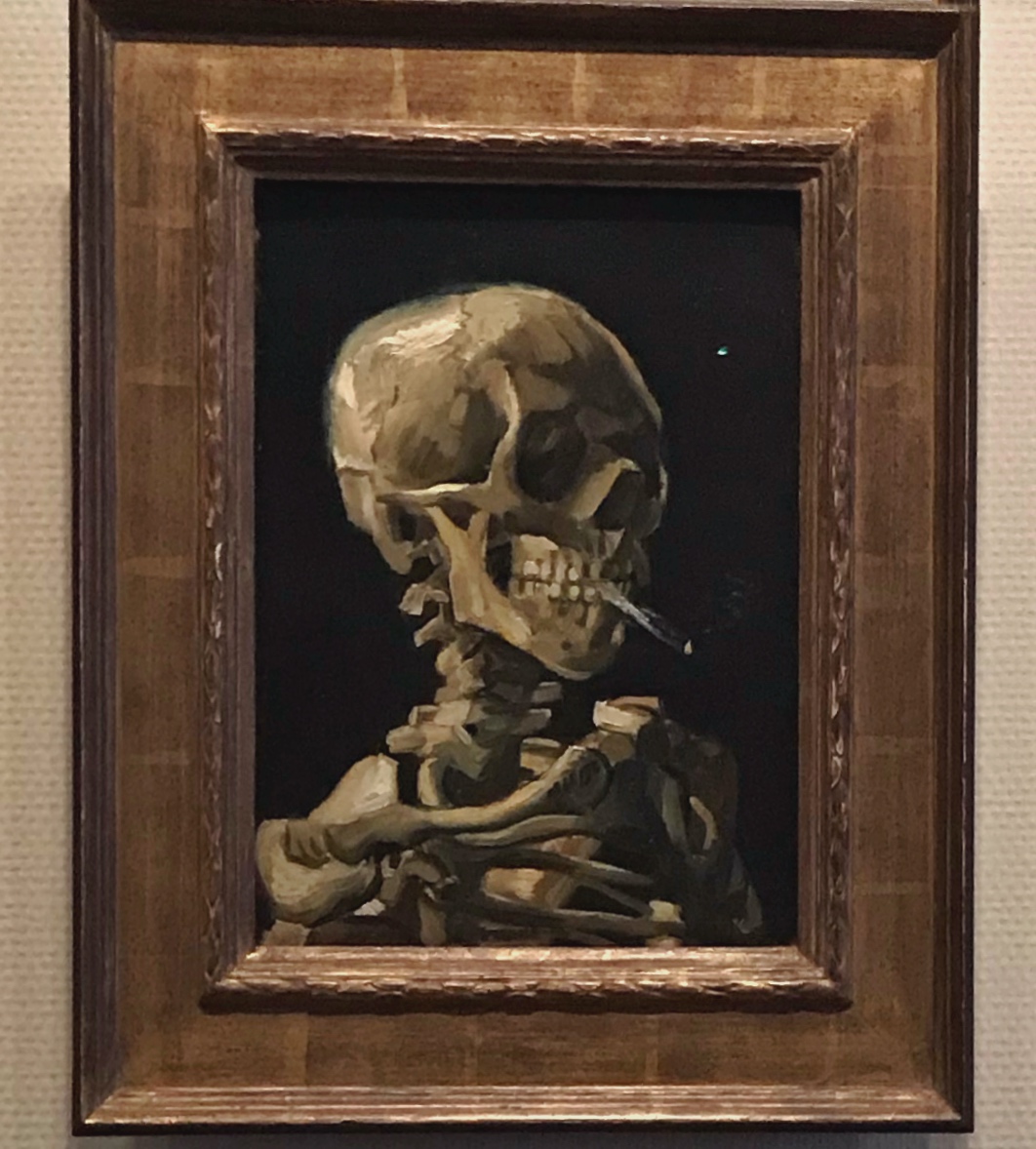 Skull of a Skeleton with  Burning Cigarette Van Gogh 1885
